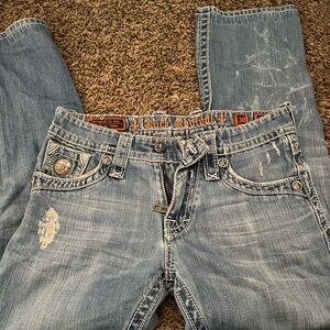 Rock Revival Men's Light Blue Bootcut Jeans